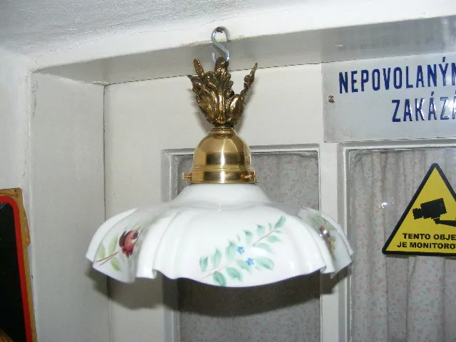 STAROŽITNÁ STROPNICE STARÝ LUSTR 1 KS STÍNÍTKO ŠIRM