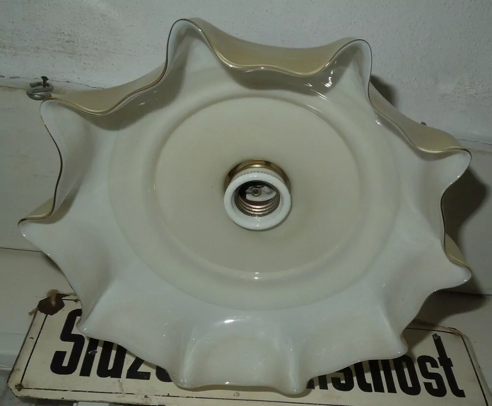 STAROŽITNÝ STROPNICE STARÝ LUSTR 1 KS STÍNÍTKO ŠIRM s vypínačem