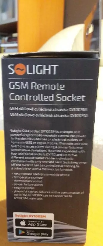 Solight GSM dálkově ovládaná zásuvka 230V/16A, bílá