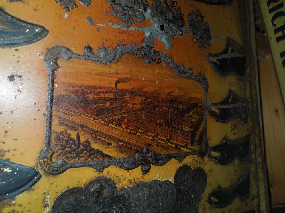 PLECHOVÁ CEDULE RUSKOAMERICKÉ SPOLEČNOSTI NA BOTY