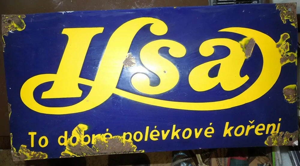PLECHOVÁ SMALTOVÁ CEDULE - ILSA polévkové koření