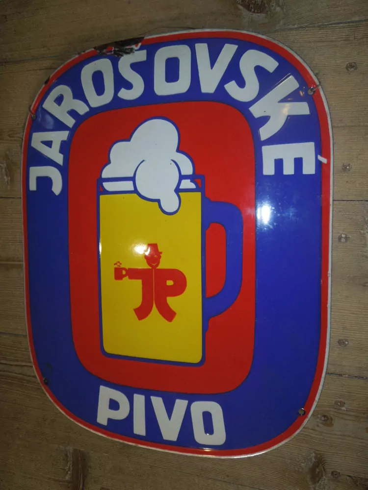 PLECHOVÁ CEDULE SMALTOVÁ PIVOVAR JAROŠOV