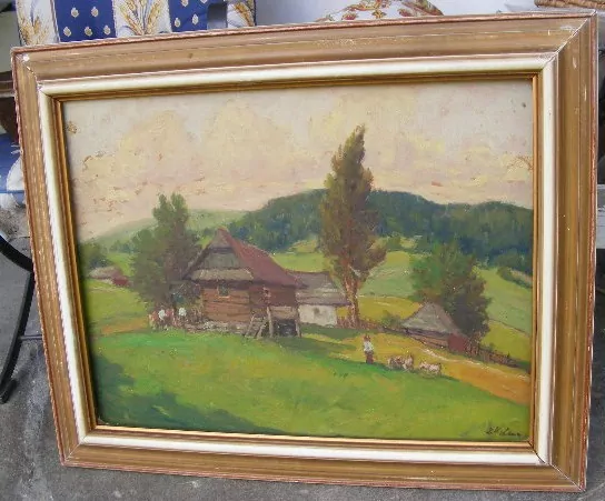 OBRAZ  KRAJINA A CHALUPY