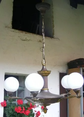 STAROŽITNÝ LUSTR 5 STÍNÍTEK
