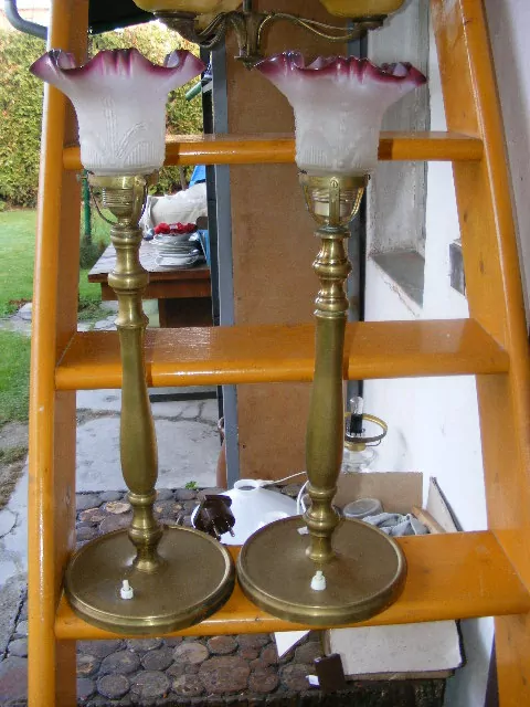 Lampičky stolní lampa starožitná 2 ks
