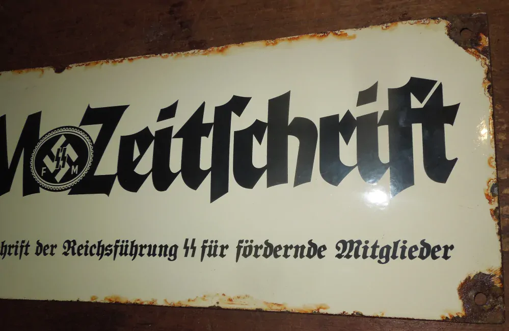 STAROŽITNÁ PLECHOVÁ CEDULE NĚMECKO