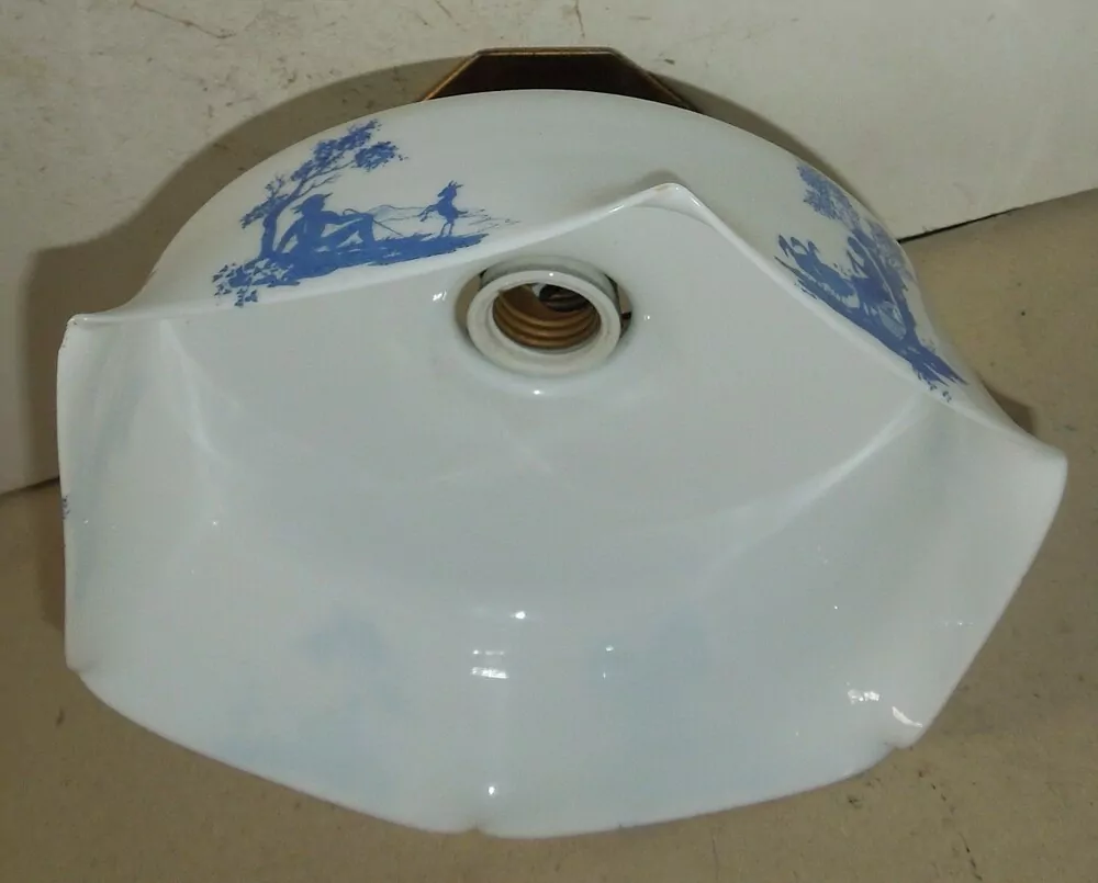 STAROŽITNÝ STROPNICE STARÝ LUSTR 1 KS STÍNÍTKO ŠIRM