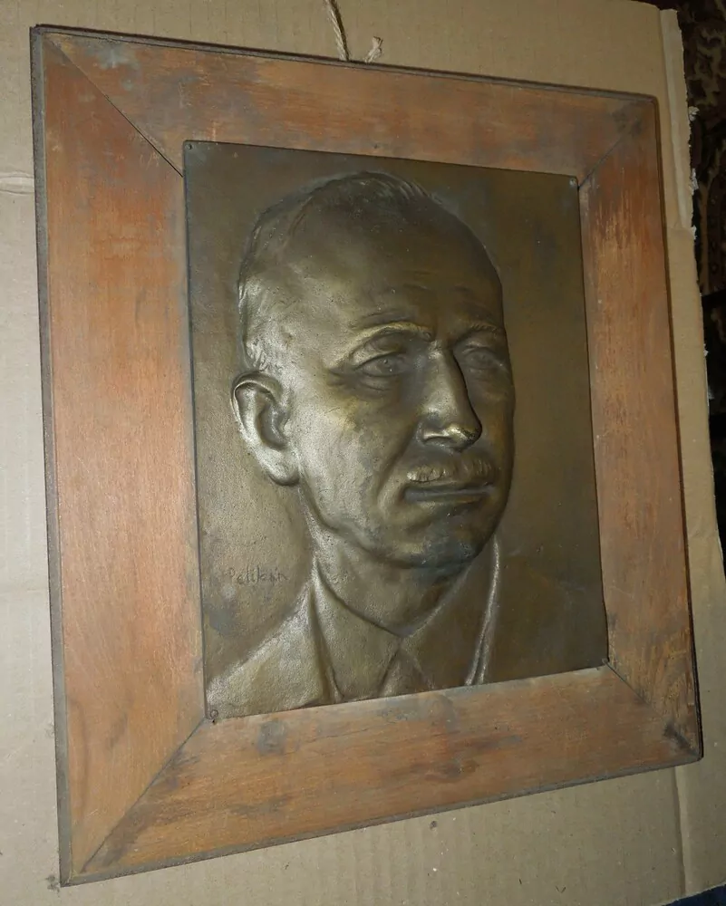 OBRAZ Reliéf Beneš. sig.Pelikán