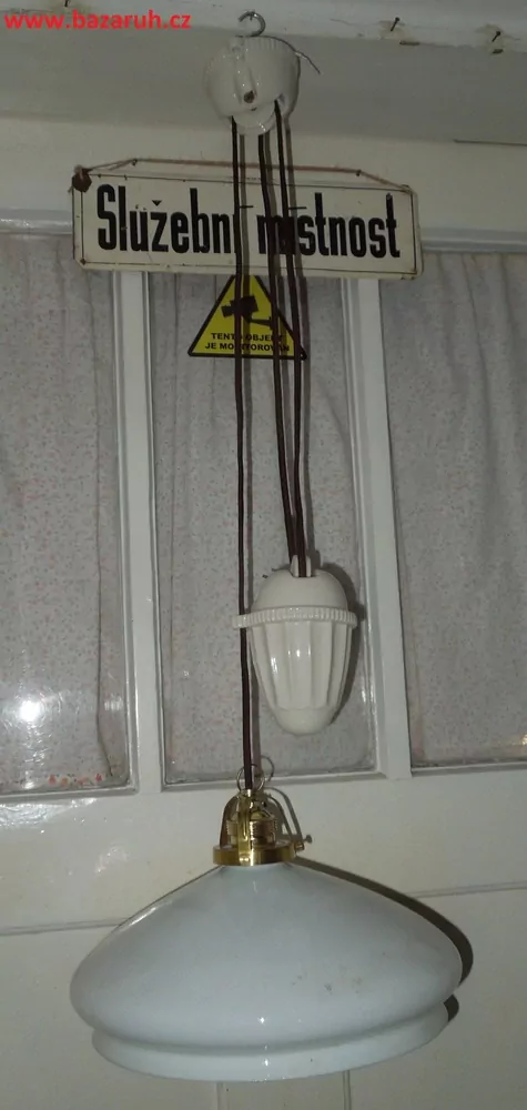 STAROŽITNÝ LUSTR STAHOVACÍ, STAHOVAČKA širm 29 cm
