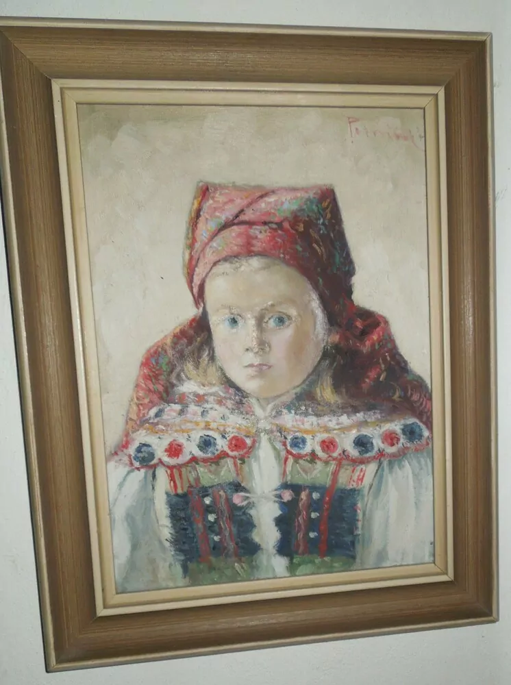 OBRAZ ŽENA V KROJI HORŇÁCKO sig. Pernica Vojtěch