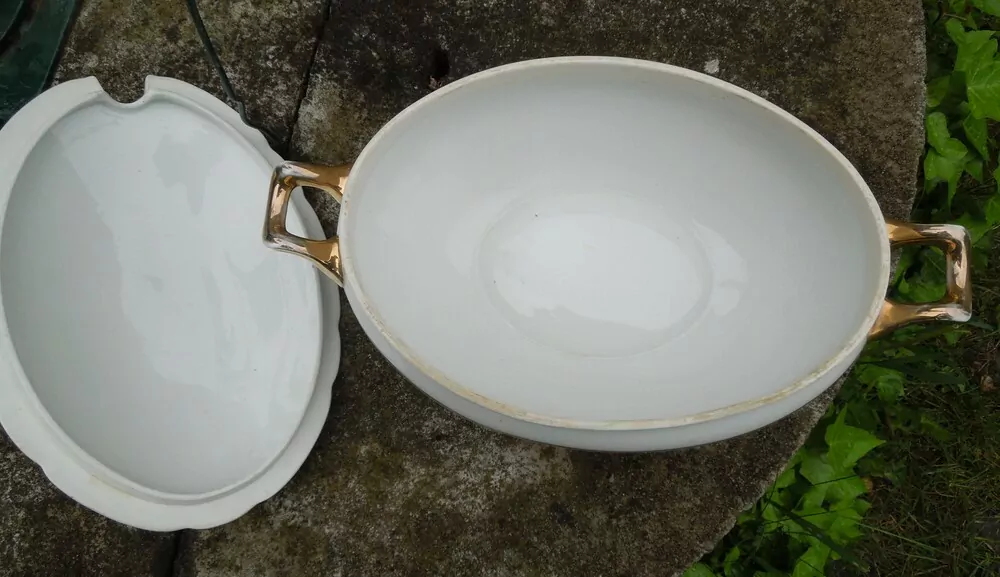 TERINA PORCELÁNOVÁ BÍLÁ SE ZLATÝM