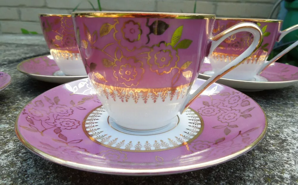 SOUPRAVA KÁVOVÁ RŮŽOVO ZLATÁ