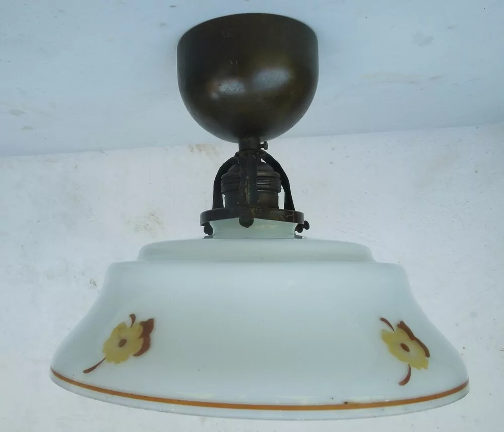 STAROŽITNÝ STROPNICE STARÝ LUSTR 1 KS STÍNÍTKO ŠIRM