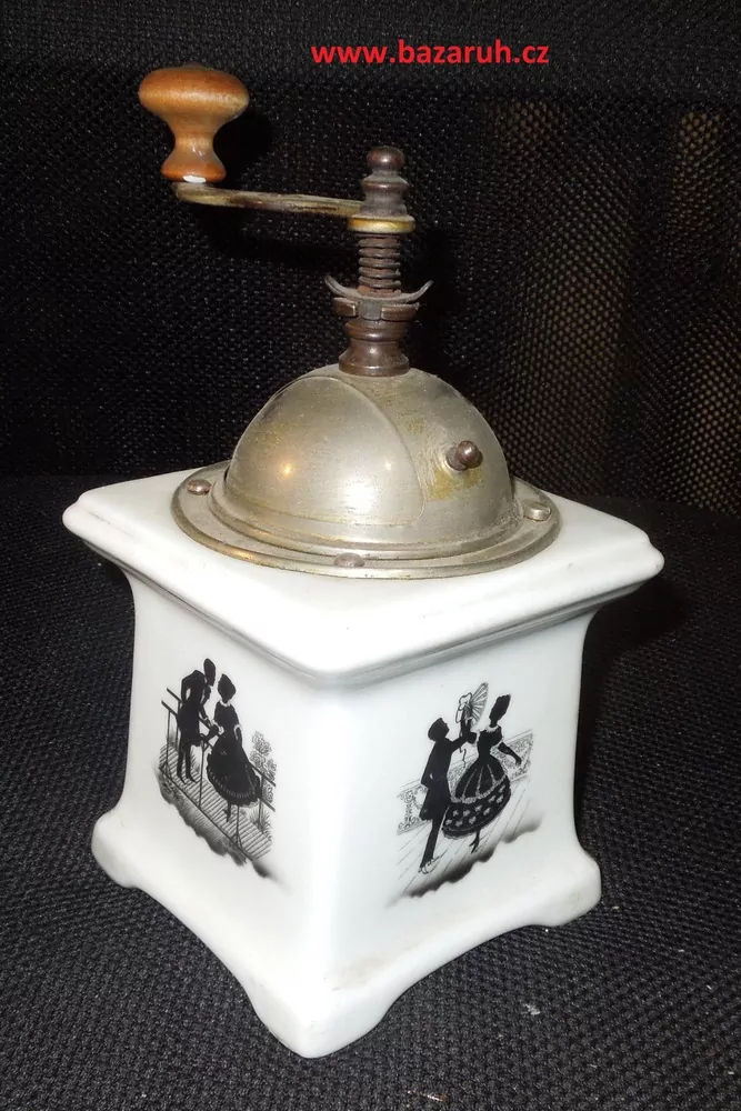 STAROŽITNÝ MLÝNEK KAFEMLÝNEK KÁVOMLÝNEK PORCELÁNOVÝ LEINBROCK