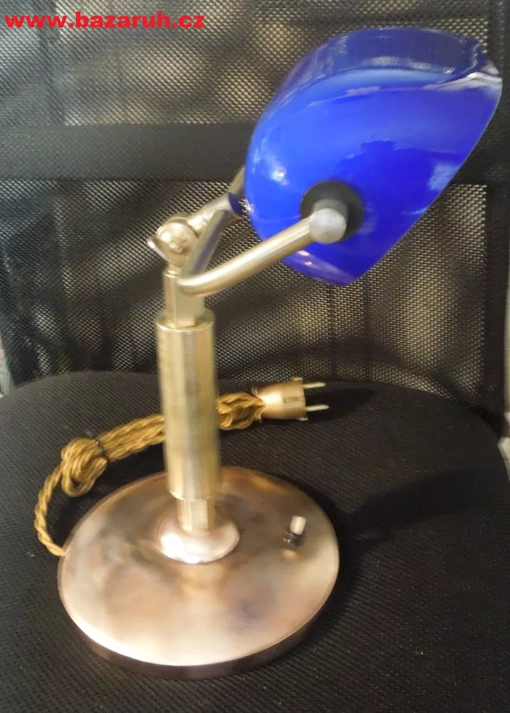 STAROŽITNÁ STOLNÍ LAMPA ELEKTRICKÁ BANKÉŘKA