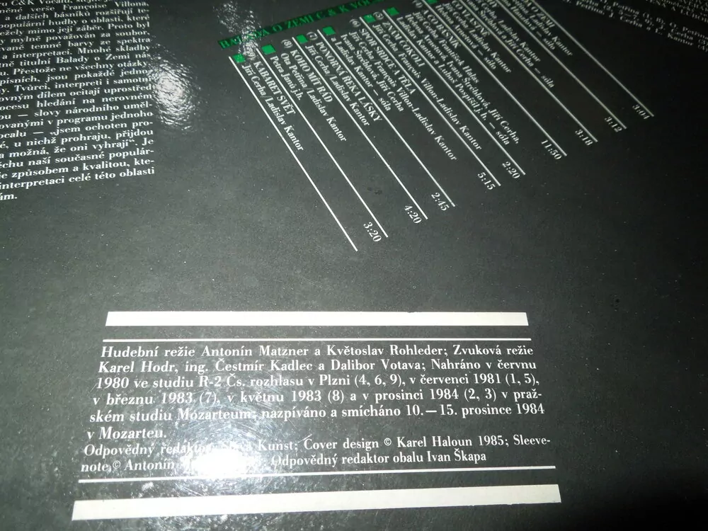 LP C & K VOCAL - BALADA NA ZEMI