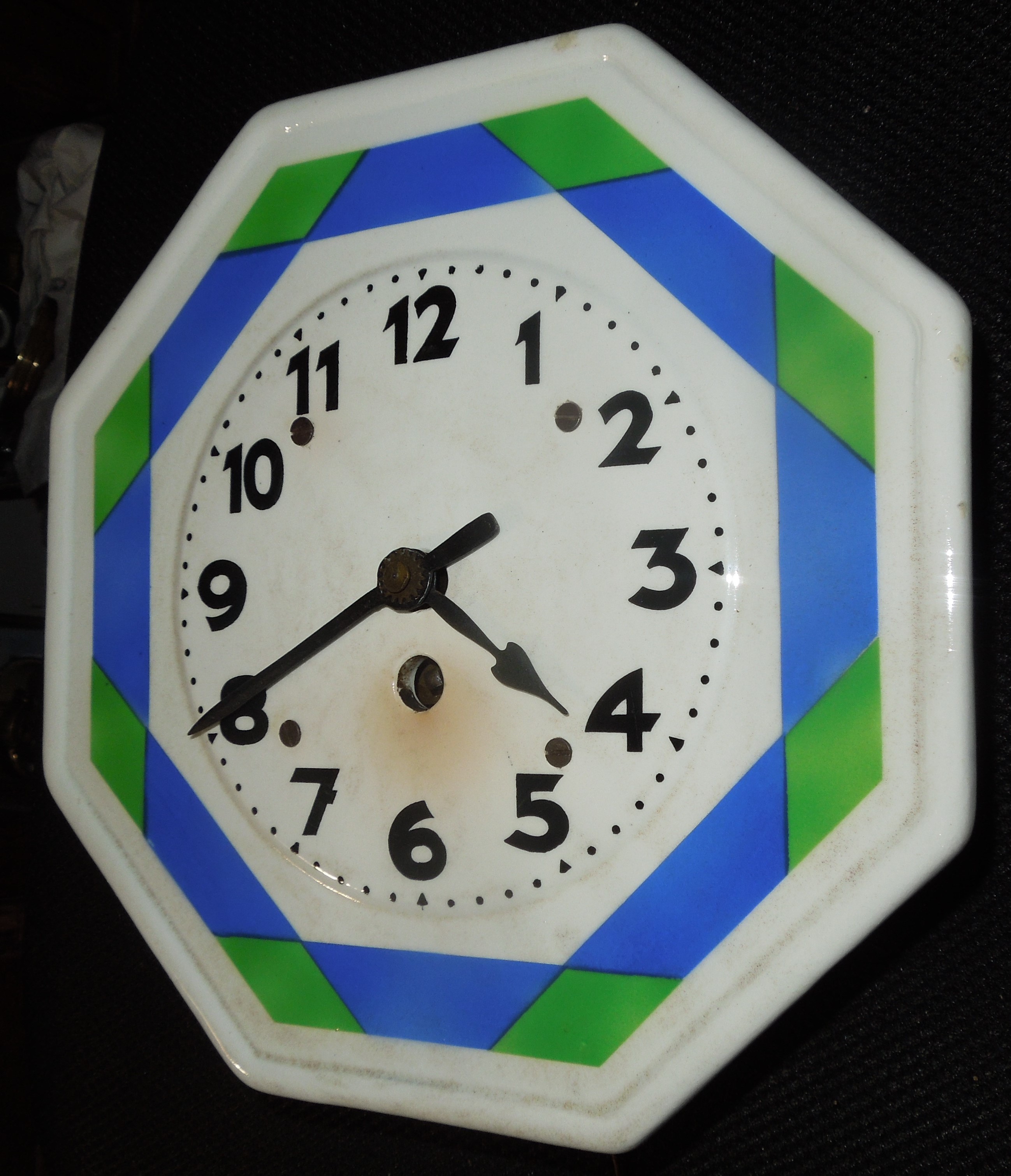 STAROŽITNÉ HODINY porcelánové kuchyňské