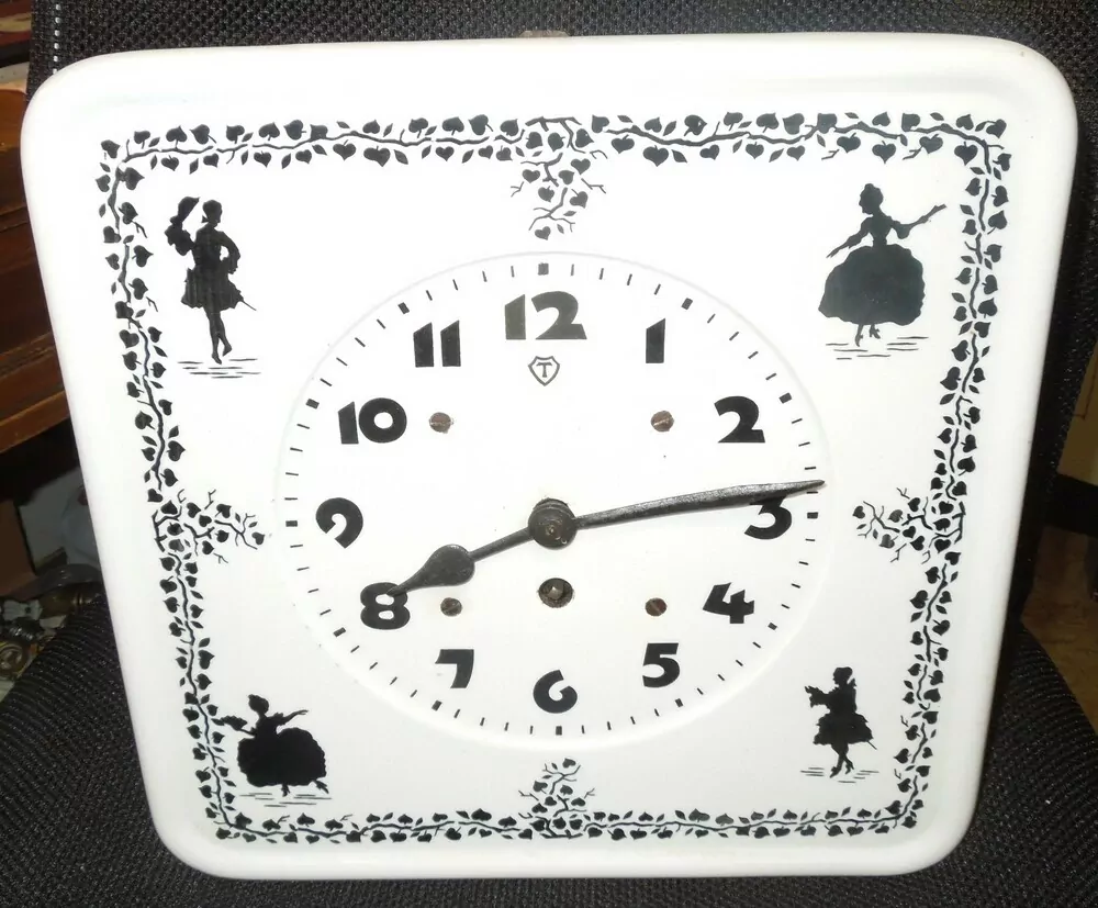  HODINY PORCELÁN KUCHYŇSKÉ MOTIV ROKOKO