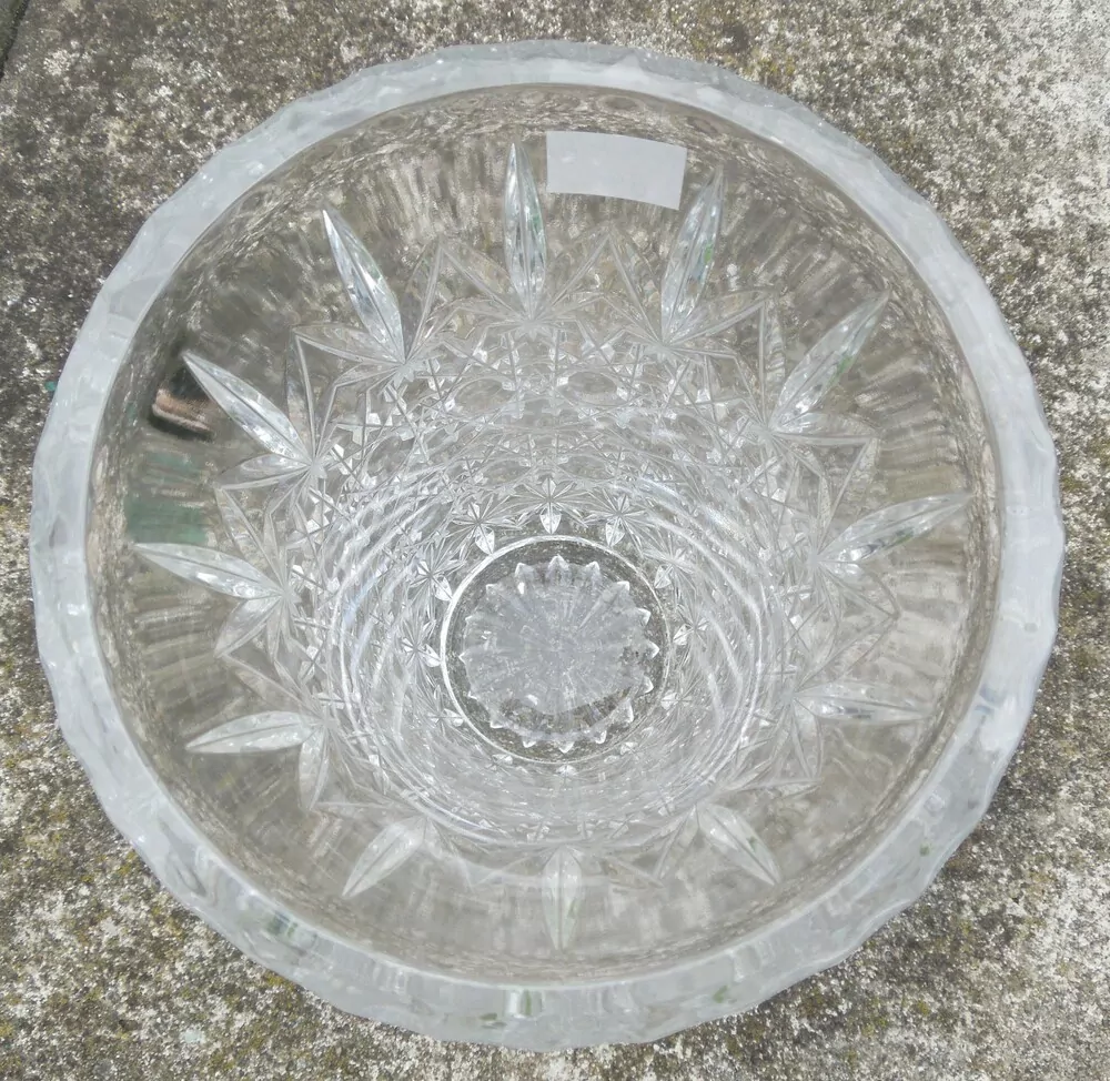 VÁZA BROUŠENÁ SKLENĚNÁ