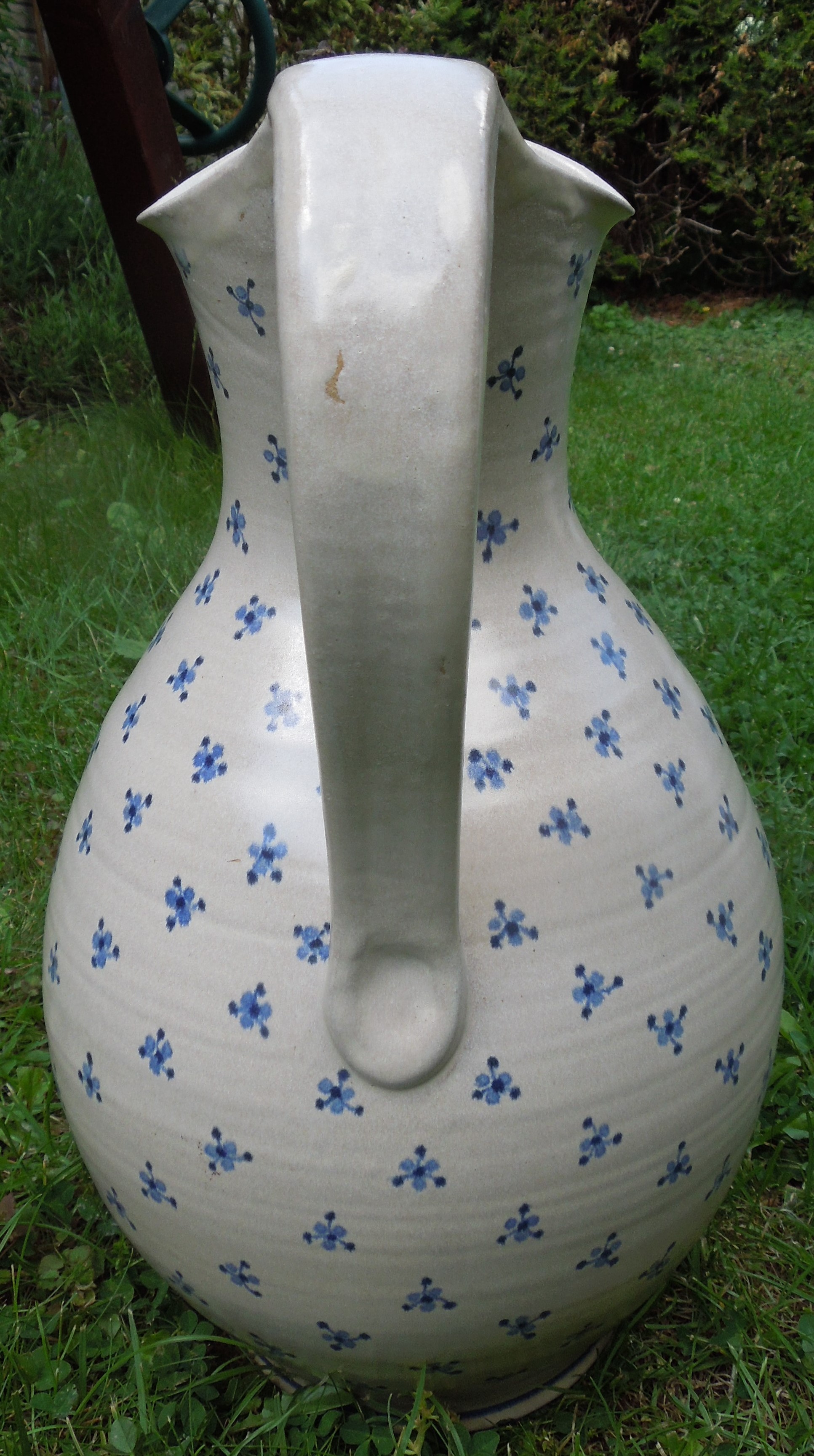 DŽBÁN DOZA KERAMIKA MODRÝ DEKOR VÝŠKA  45 CM