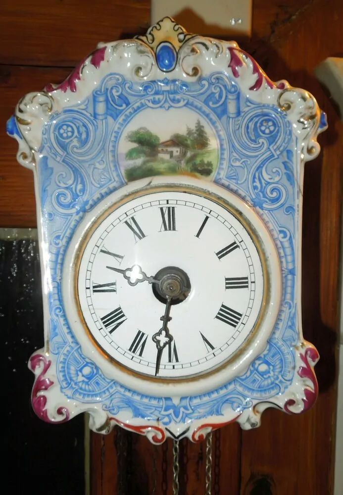 HODINY NÁSTĚNNÉ PORCELÁNOVÉ SELSKÉ