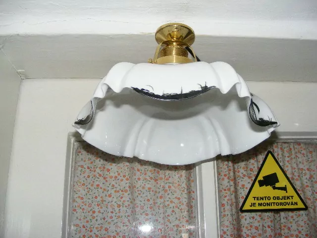 STAROŽITNÝ STROPNICE STARÝ LUSTR 1 KS STÍNÍTKO ŠIRM