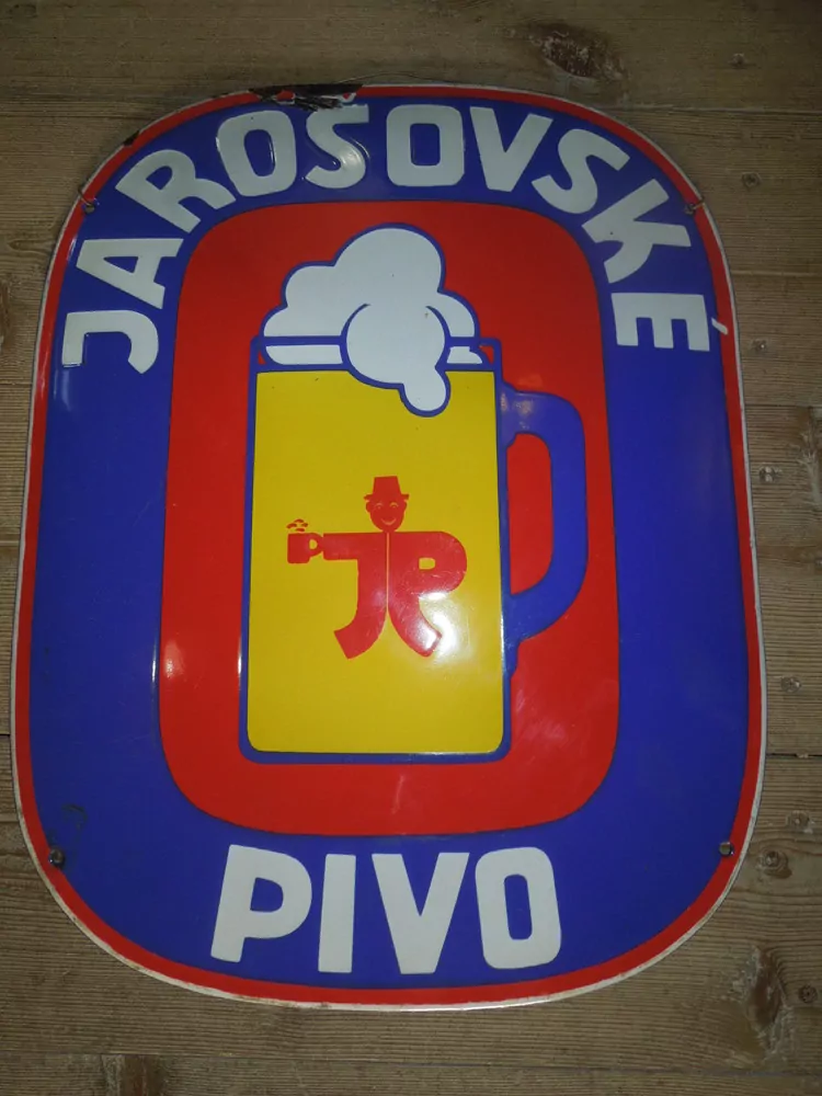 PLECHOVÁ CEDULE SMALTOVÁ PIVOVAR JAROŠOV