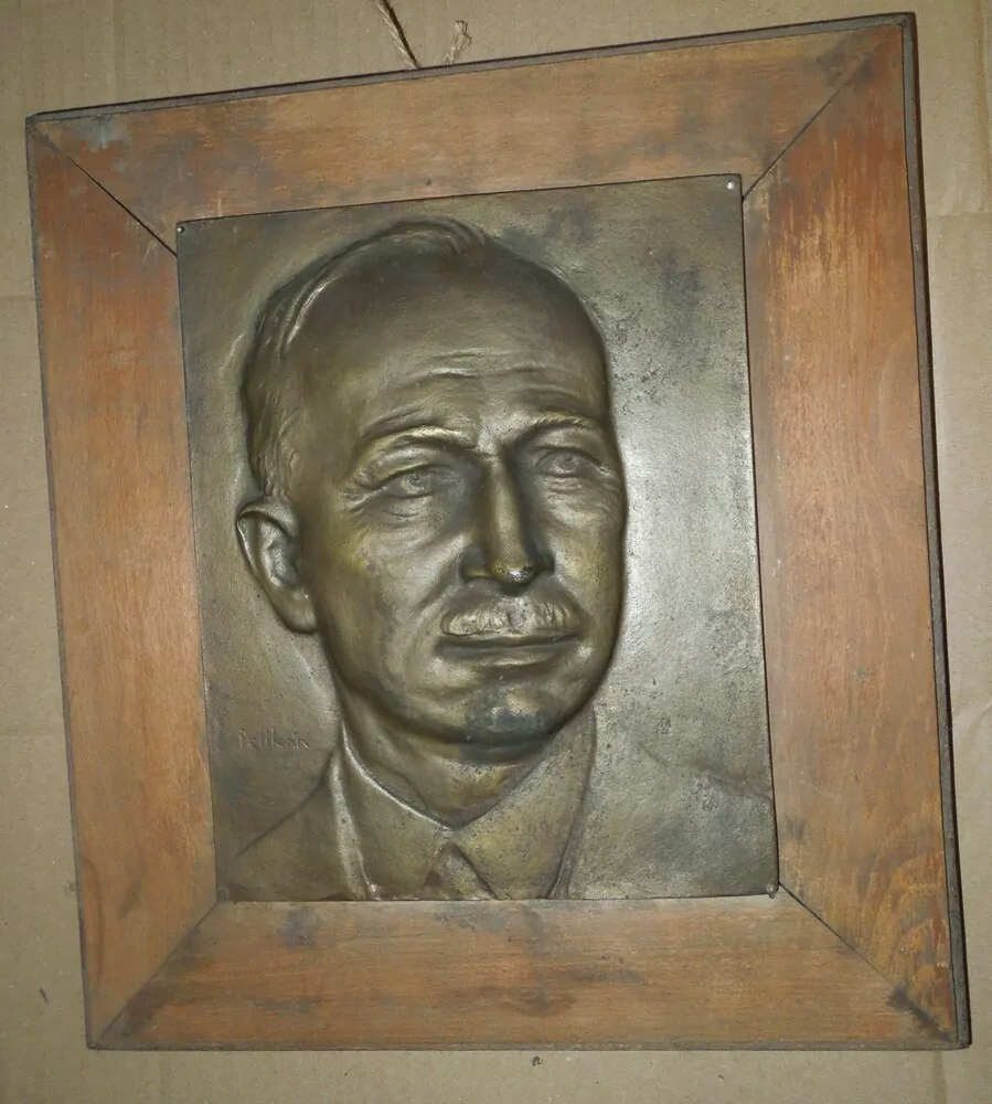 OBRAZ Reliéf Beneš. sig.Pelikán