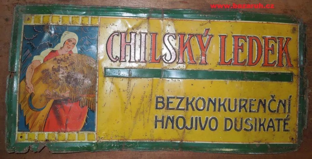 Plechová cedule Chilský Ledek