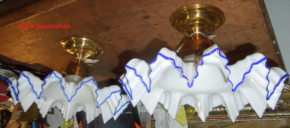 STROPNICE STARÝ LUSTR 2 KS STÍNÍTKO ŠIRM