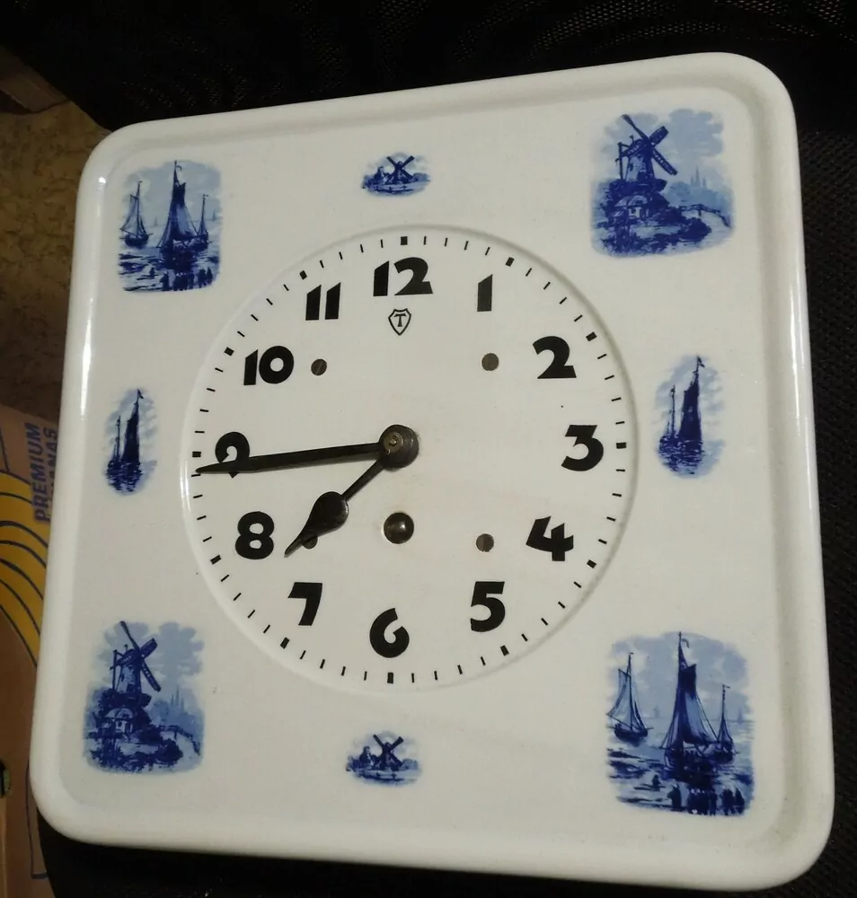 Starožitné porcelánové hodiny kuchyňské mlýny