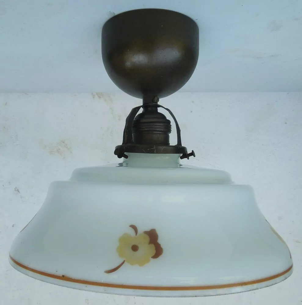 STAROŽITNÝ STROPNICE STARÝ LUSTR 1 KS STÍNÍTKO ŠIRM