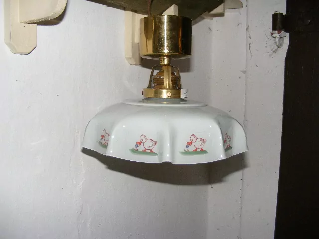 STROPNICE STARÝ 1 KS LUSTR STÍNÍTKO ŠIRM motiv kačenka