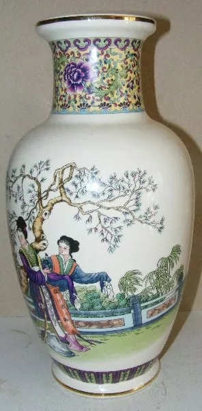 VÁZA PORCELÁNOVÁ ČÍNA VÝŠKA 36 CM