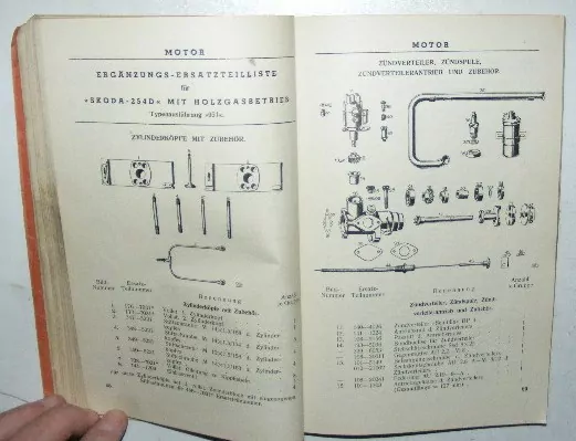 ŠKODA 254 D NÁVOD NÁHRADNÍ DÍLY