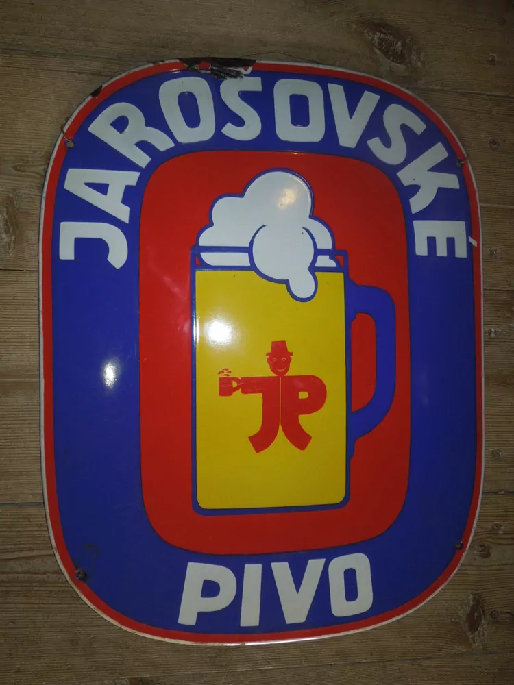 PLECHOVÁ CEDULE SMALTOVÁ PIVOVAR JAROŠOV