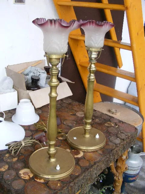 Lampičky stolní lampa starožitná 2 ks