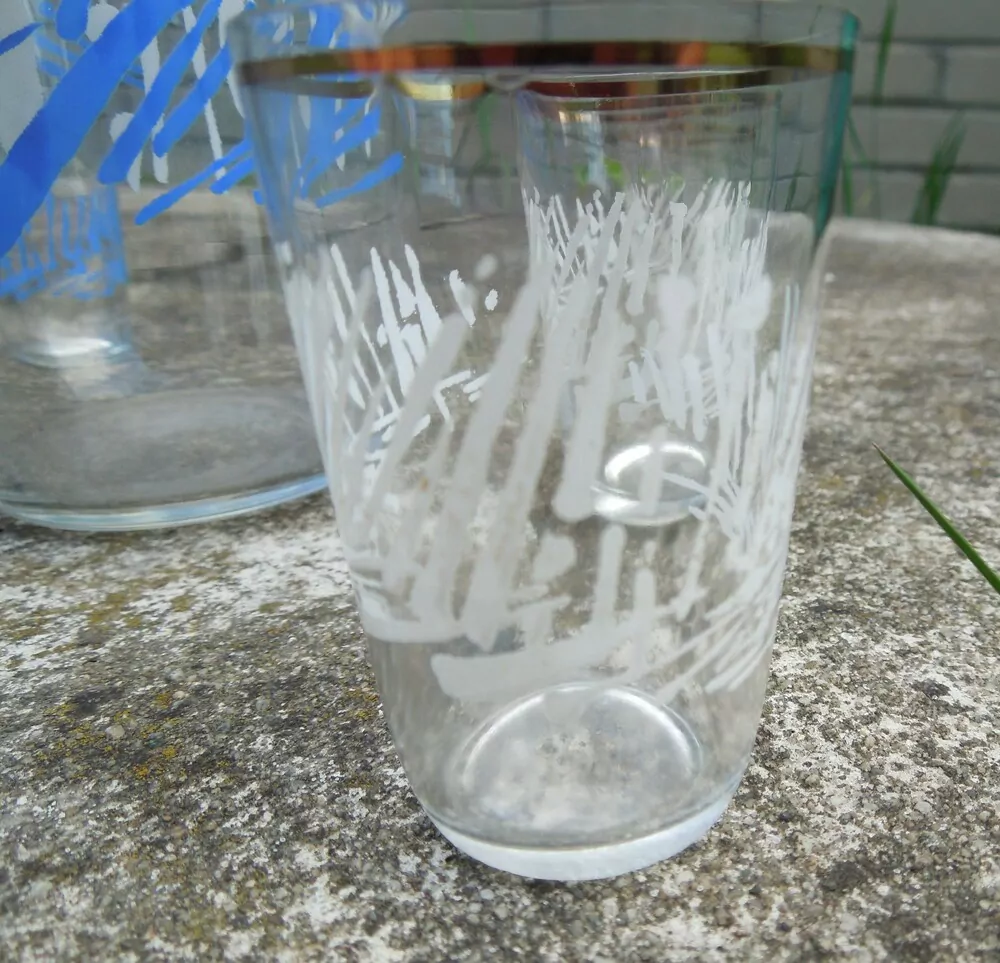 KARAFA SKLENĚNÁ + 6 ŠTAMPRLÍ