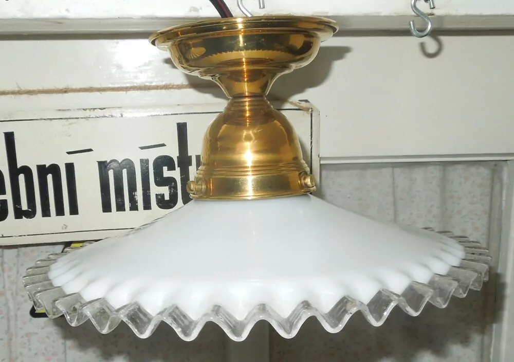 STAROŽITNÝ STROPNICE STARÝ 1 KS LUSTR STÍNÍTKO ŠIRM 