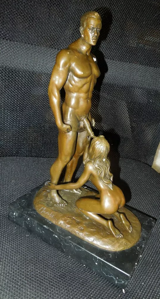 BRONZOVÁ SOCHA - ORÁLNÍ SEX V 33 cm