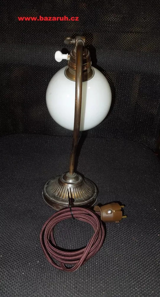 STAROŽITNÁ STOLNÍ LAMPA , LAMPIČKA ELEKTRICKÁ