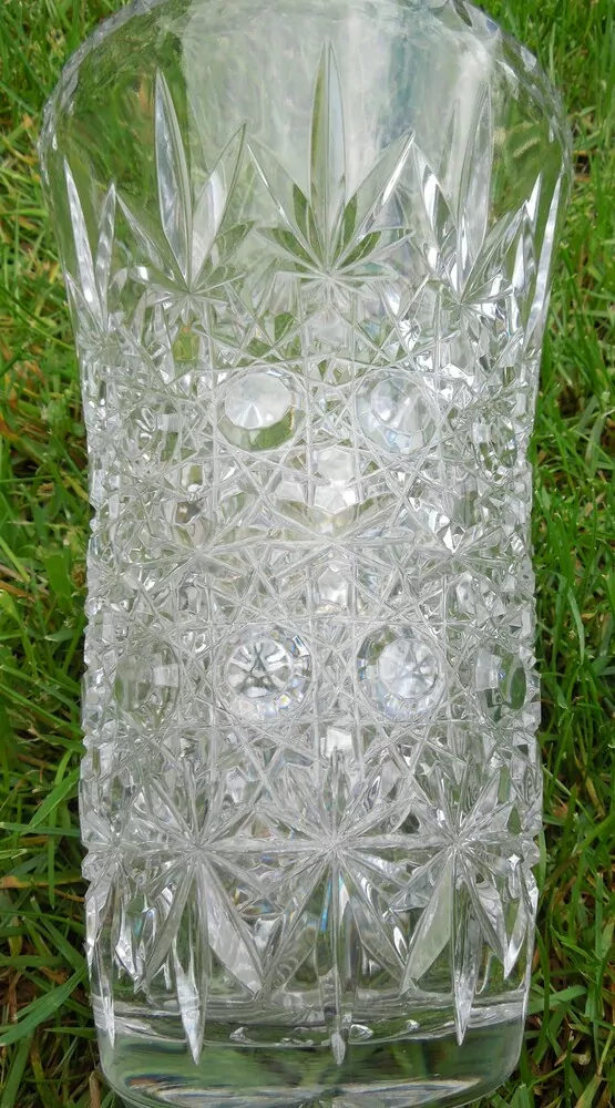 VÁZA BROUŠENÁ SKLENĚNÁ