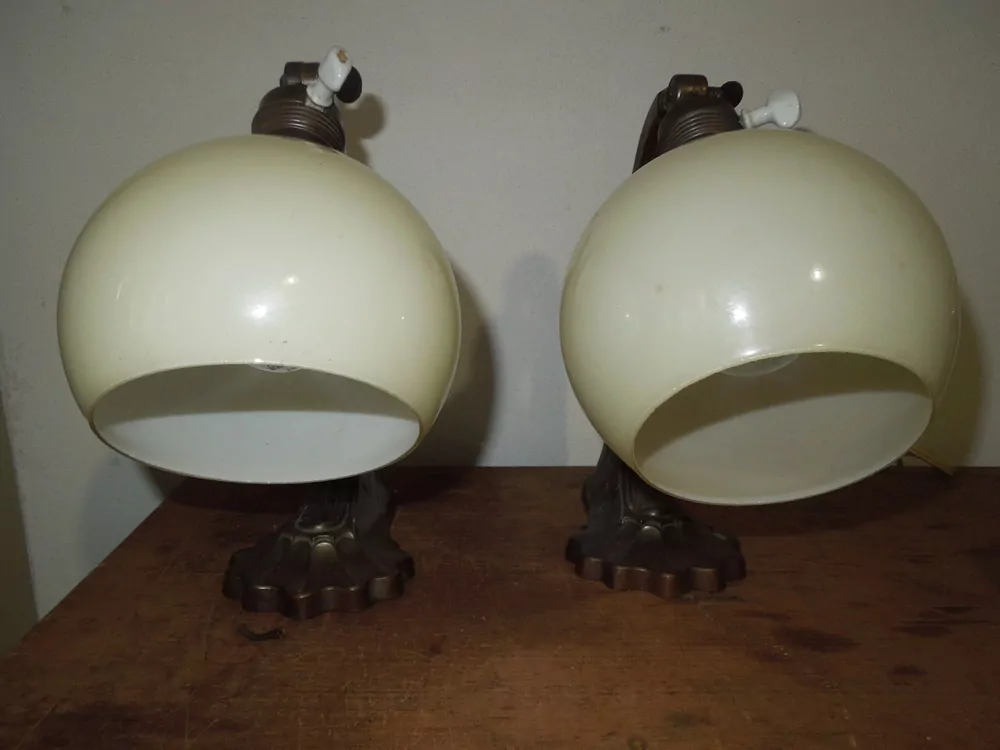 STAROŽITNÁ STOLNÍ LAMPA ELEKTRICKÁ 2 ks