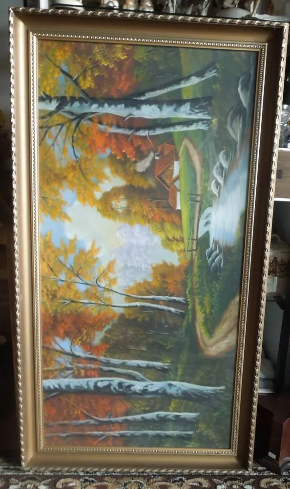 OBRAZ KRAJINA REPRODUKCE RÁM NA ZRCADLO