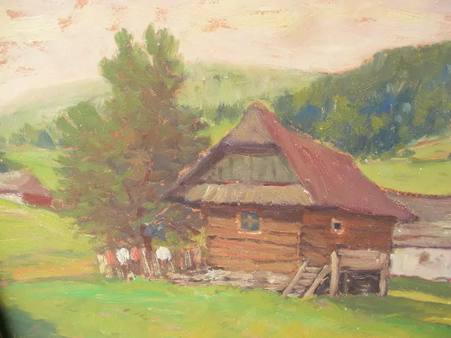 OBRAZ  KRAJINA A CHALUPY