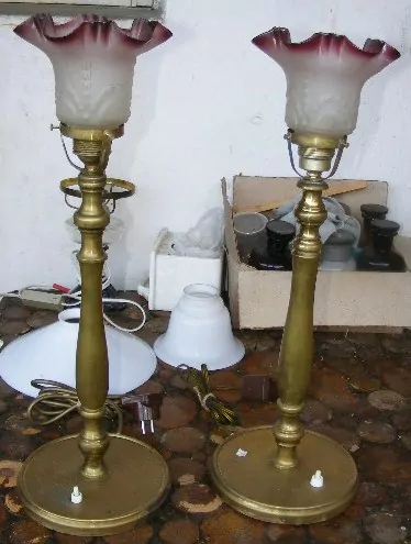 Lampičky stolní lampa starožitná 2 ks