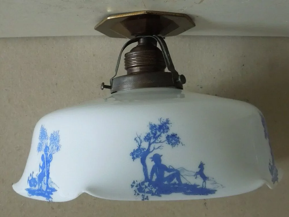 STAROŽITNÝ STROPNICE STARÝ LUSTR 1 KS STÍNÍTKO ŠIRM