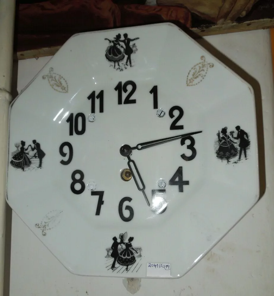 HODINY PORCELÁNOVÉ KUCHYŇSKÉ ROKOKO PORCELÁNKY