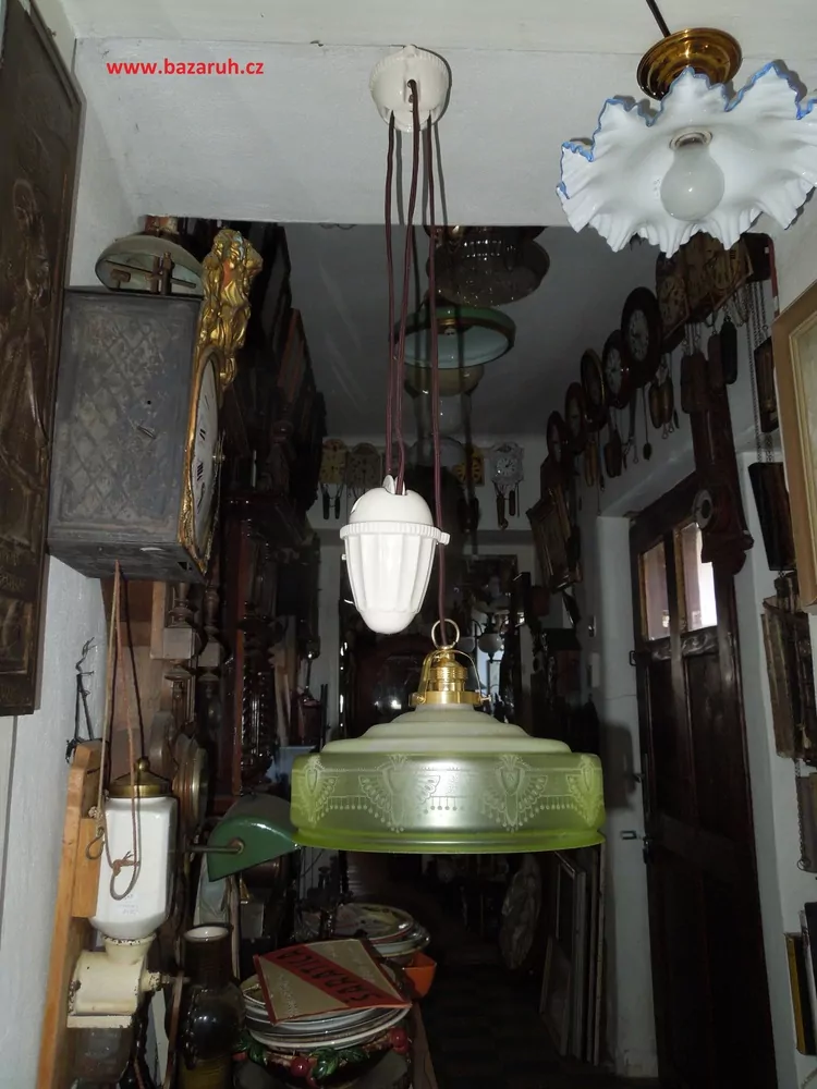 STAROŽITNÝ LUSTR STAHOVACÍ, STAHOVAČKA SECESE