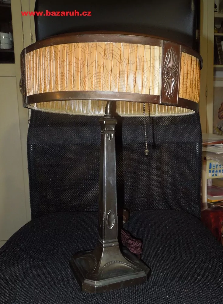 STAROŽITNÁ STOLNÍ LAMPA , LAMPIČKA NA PSACÍ STŮL secese